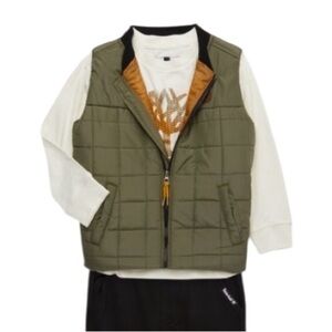 Timberland Infant Quilted Puffer Vest Olive Green Size 12 months